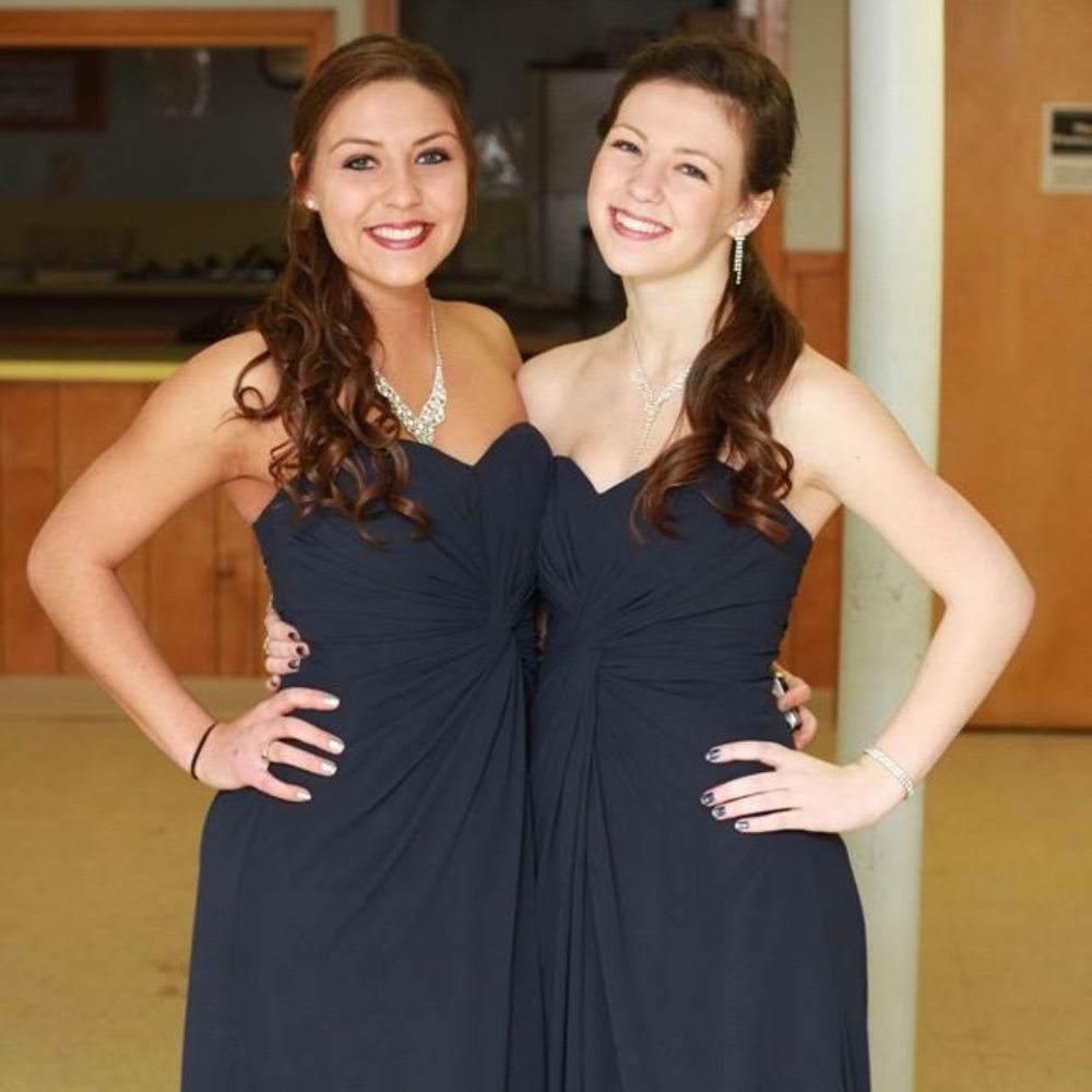 Long Navy Blue Bill Levkoff Dress